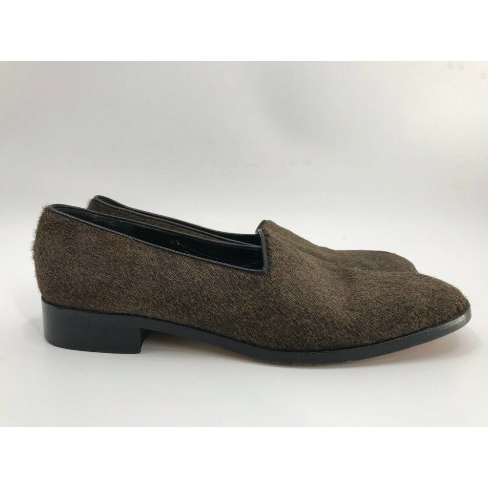 VTG Yves Saint Laurent Brown Cowhide Loafers 8.5